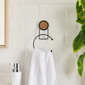 Yuvarlak Havluluk - Siyah - 25,5 cm - 1