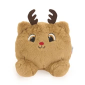 Soft Sevimli Geyik Figürlü Yastık - Kahverengi - 28x26 cm - 2