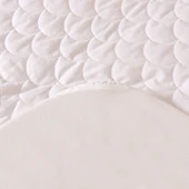 Soft Dalga Kapitoneli Fitted Çift Kişilik Alez - Beyaz - 160x200 cm - 3