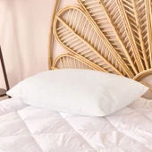 Soft Minik Kapitoneli Sıvı Geçirmez Yastık Alezi - Beyaz - 50x70 cm - 2