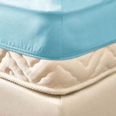 Soft Çift Kişilik Lastikli Çarşaf - Mavi - 180x200 cm - 2