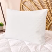 Soft Minik Kapitoneli Sıvı Geçirmez Yastık Alezi - Beyaz - 50x70 cm - 1