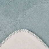 Soft Çift Taraflı Pamuklu Tv Battaniyesi - Mint / Beyaz - 130x170 cm - 3