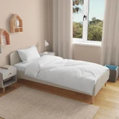 Soft Oxford Yastıklı Tek Kişilik Nevresim Takımı - Beyaz - 2