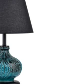 Light Patara Çini Detaylı Seramik Abajur - Siyah / Turkuaz - 3