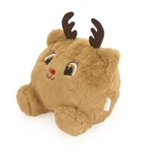 Soft Sevimli Geyik Figürlü Yastık - Kahverengi - 28x26 cm - 3