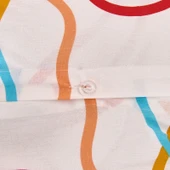 Soft Vonal Çift Kişilik Nevresim Takımı - Renkli - 3
