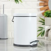 Bath Pedallı Çöp Kovası - Beyaz - 5 lt - 1
