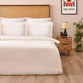 Soft Oxford Yastıklı Çift Kişilik Nevresim Takımı - Beyaz - 1