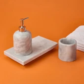 Bath 3'lü Mermer Banyo Seti - Gri - 3