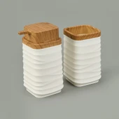 Bath Luna 2'li Sıvı Sabunluk ve Diş Fırçalık Seti - Beyaz - 1