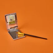Simli Mini Cep Aynası - Asorti - 8x6x2 cm - 2