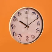Slim Paytak Çocuk Odası Duvar Saati - Krem - 30 cm - 3