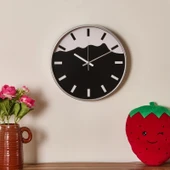 Deco Elegant Curves Duvar Saati - Gümüş - 30 cm - 1