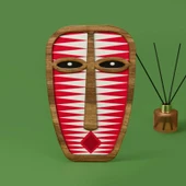 Deco Mask Duvar Panosu - Kırmızı - 18 cm - 3