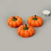Deco 3'lü Bal Kabağı Obje - Turuncu - 5 cm - 2