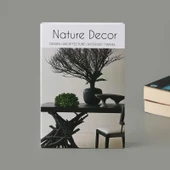 Deco Nature Decor Dekoratif Kutu - Beyaz / Siyah - 27 cm - 1