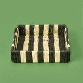 Deco Acerra Dekoratif Tepsi - Siyah / Krem - 22x22x5 cm - 2