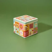 Baskılı Kare Kutu - Renkli - 14 cm - 3