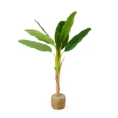 Hasır Efekt Saksıda Muz Ağacı - Renkli - 130 cm - 1