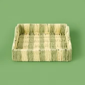 Deco Acerra Dekoratif Tepsi - Yeşil / Krem - 22x22x5 cm - 3