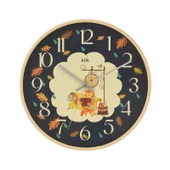 Slim Bilge Çocuk Odası Duvar Saati - Lacivert - 30 cm - 2