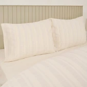Soft Raye Çift Kişilik Nevresim Takımı - Krem - 2