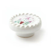 Çemberli Ufo Şato Düğme Kulp - Beyaz - 2