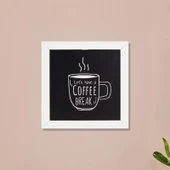 Deco Coffee Duvar Panosu - Siyah - 20x20 cm - 1