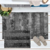 Soft Line 2'li Banyo Paspası - Antrasit - 60x90 cm + 45x60 cm - 1