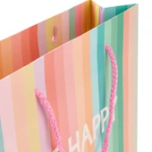 Be Happy Dikey Karton Çanta - Renkli - 38x25 cm - 3