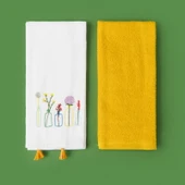 Soft Flo 2'li Mutfak Havlusu - Renkli - 40x60 cm - 1