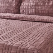 Soft Elit Çift Kişilik Yatak Örtüsü Seti - Mürdüm - 200x230 cm - 2