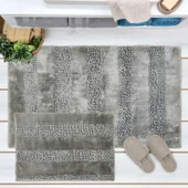 Soft Line 2'li Banyo Paspası - Gri - 60x90 cm + 45x60 cm - 1