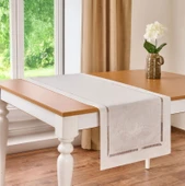 Soft Keten Runner - Beyaz - 40x130 cm - 1
