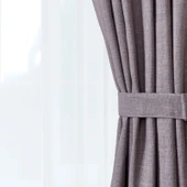 Soft Bella Keten Perde - Gri - 140x270 cm - 1