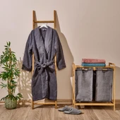 Soft Gent Erkek Bornoz - Antrasit - S / M - 1