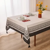 Soft Ethnic Masa Örtüsü - Beyaz - 140x220 cm - 2