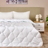 Çift Kişilik Microfiber Yorgan - Beyaz - 195x215 cm - 1