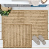 Soft Nuvo Banyo Paspası - Bej - 60x100 cm + 50x60 cm - 1