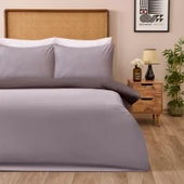 Soft Çift Renkli Tek Kişilik Nevresim Takımı - Antrasit / Taş - 1