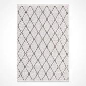 8600 Asil Kahve Modern Kilim - Beyaz - 80x150 cm - 1