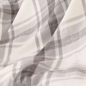 Soft Sim İp Detaylı Skoç Koltuk Şalı - Gri - 130x170 cm - 2