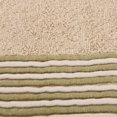 Soft İpliği Boyalı Linen Border Yüz Havlusu - Bej - 50x80 cm - 3