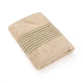 Soft İpliği Boyalı Linen Border Yüz Havlusu - Bej - 50x80 cm - 2