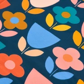 Renkli Retro Çiçek Mutfak Önlüğü - 65x75 cm - 3