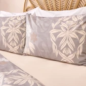 Soft Tawi Çift Kişilik Nevresim Takımı - Ekru / Gri - 2