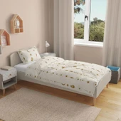 Soft Stella Tek Kişilik Nevresim Takımı - Ekru / Hardal - 2