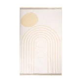 Soft Bohem Banyo Havlusu - Bej / Hardal - 70x140 cm - 2