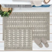 Soft Folium 2'li Banyo Paspası - Gri - 60x100 cm + 50x60 cm - 1